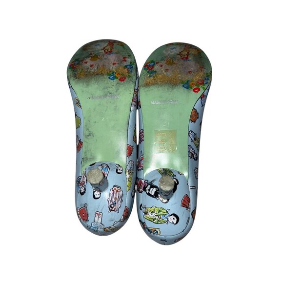 Women's Irregular Choice Blue Little People Kitten Heels Size 41 - Picture 7 of 9